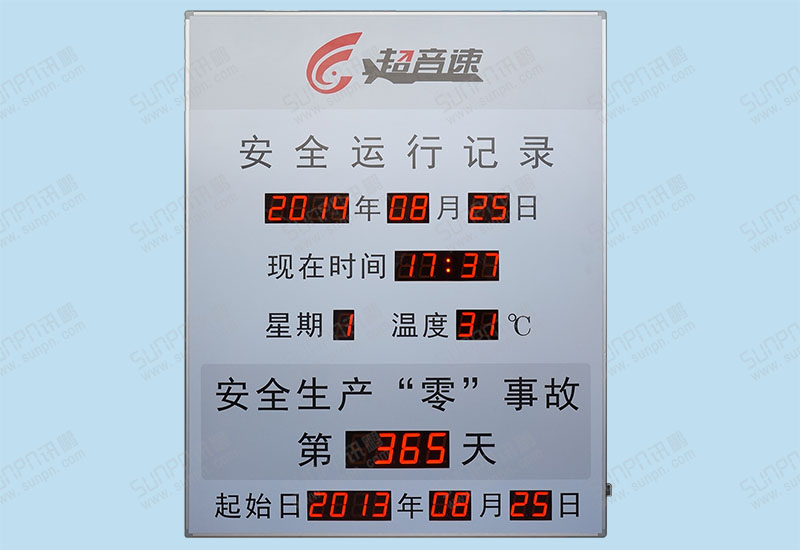 超音速自動化安全運(yùn)行記錄牌