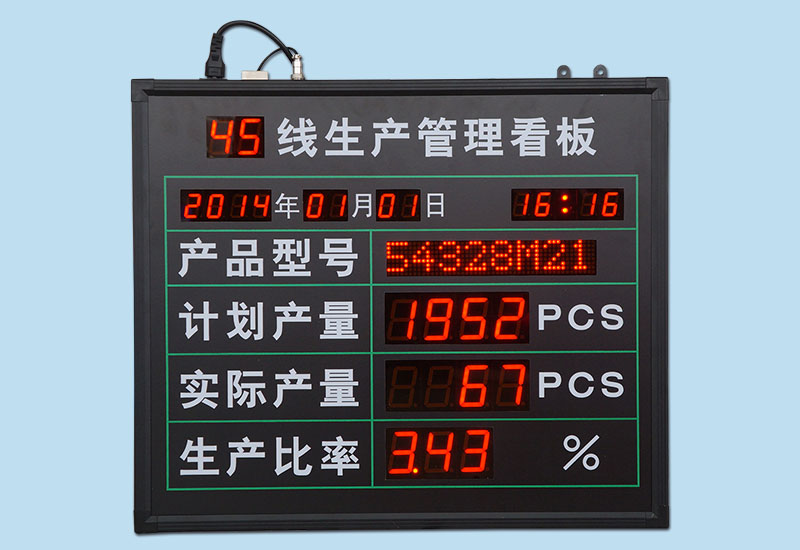 定制LED生產(chǎn)管理電子看板系統(tǒng)軟件MES通訊配套計(jì)數(shù)器數(shù)碼管顯示屏