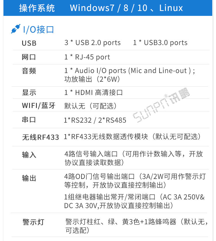 工業(yè)工控觸摸一體機參數(shù)