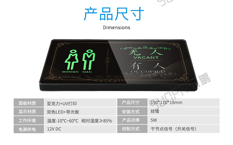 智慧狀態引導屏尺寸介紹 智慧狀態引導屏尺寸介紹