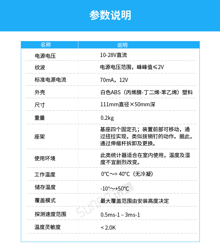 熱成像客流統計器產品參數