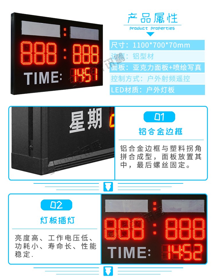 LED電子記分牌參數 LED電子記分牌參數