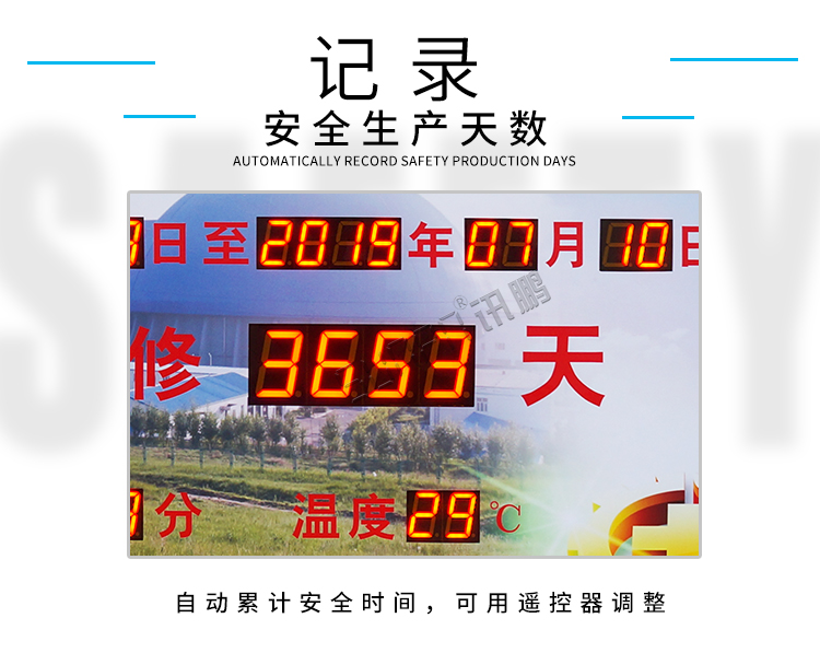 安全天數記錄牌顯示介紹