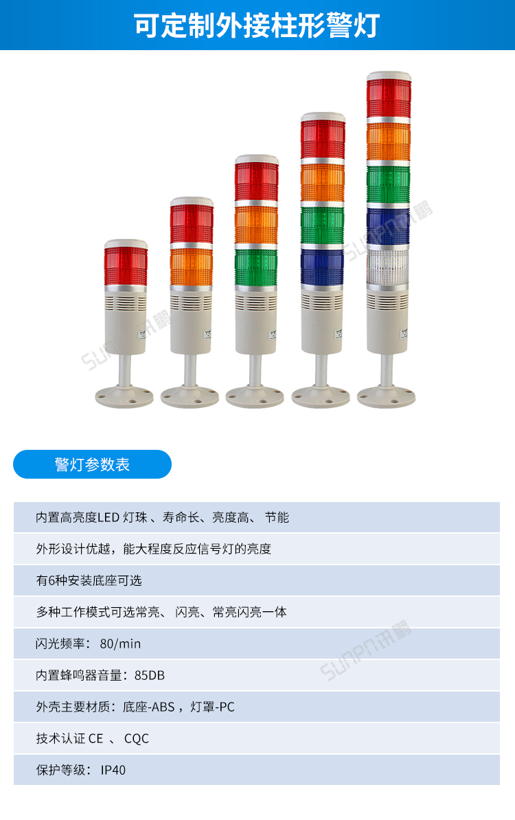 安燈系統相關配件-柱形燈