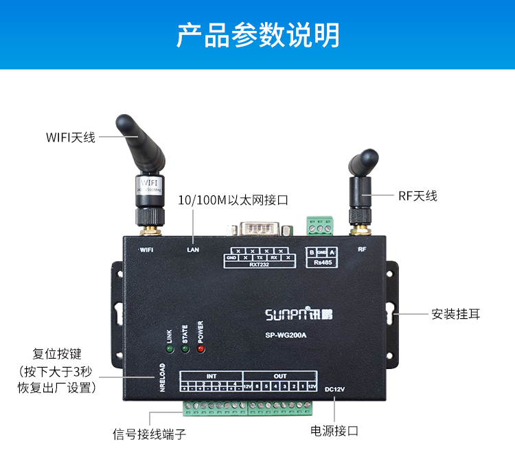 工業物聯網智能網關-產品參數說明