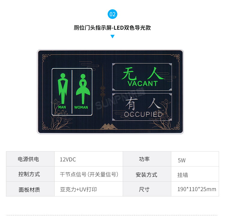 公廁有人無人指示牌-硬件解決方案